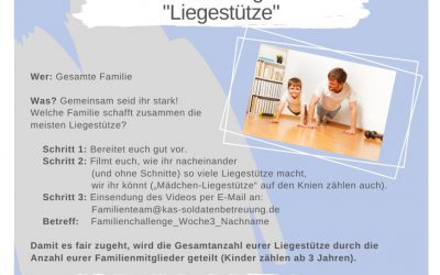 KAS Familien Challenge 2020 für Bundeswehrfamilien – Die 3. Challenge: "Liegestütze"