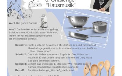 KAS Familien Challenge 2020 für Bundeswehrfamilien – Die 6. Challenge: "Hausmusik"