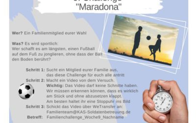 KAS Familien Challenge 2020 für Bundeswehrfamilien – Die 9. Challenge: "Maradona"