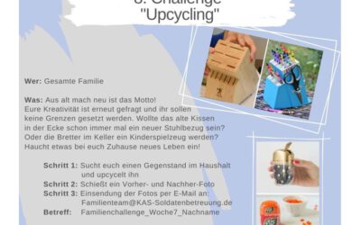 KAS Familien Challenge 2020 für Bundeswehrfamilien – Die 7. Challenge: "Upcycling"