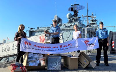 Stärkung für entbehrungsreichen Einsatz in der Ägäis – OASE-Einsatzbetreuung unterstützt Fregatte Brandenburg