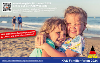 Abwechslungsreiche Urlaubsangebote für Bundeswehrfamilien – Jetzt für die KAS Familienferien 2024 anmelden!