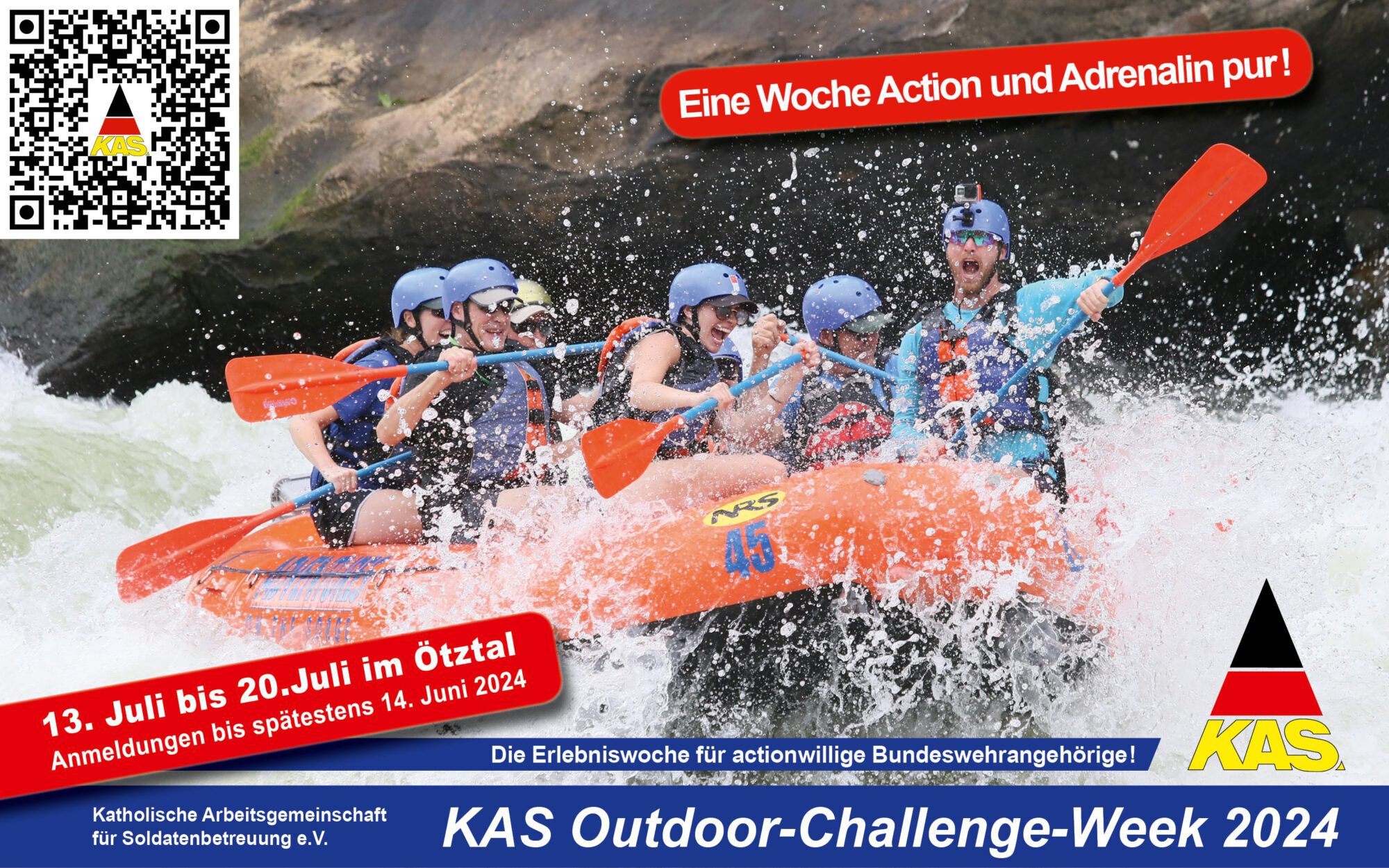 KAS Outdoor-Challenge-Week 2024: Herzliche Einladung zur Actionwoche nach Ötztal vom 13. Juli bis 20. Juli.